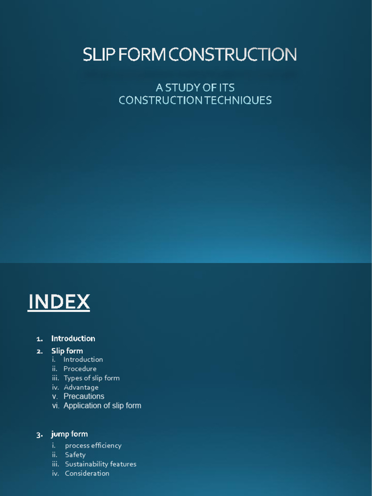 Slip Form Construction Techniques Guide | PDF | Concrete | Building ...
