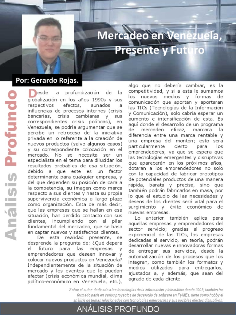 Mercadeo en Venezuela, Presente y Futuro | PDF | Marketing | Tecnología
