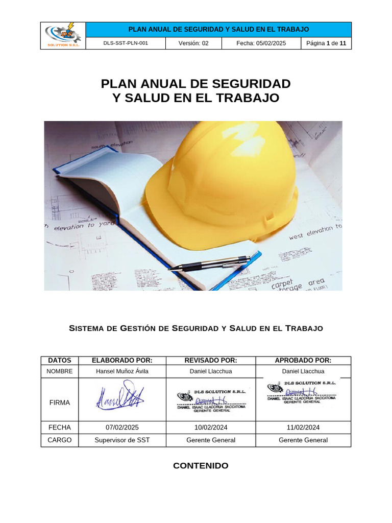 Plan Anual de Seguridad y Salud Laboral | PDF | Seguridad y salud ...