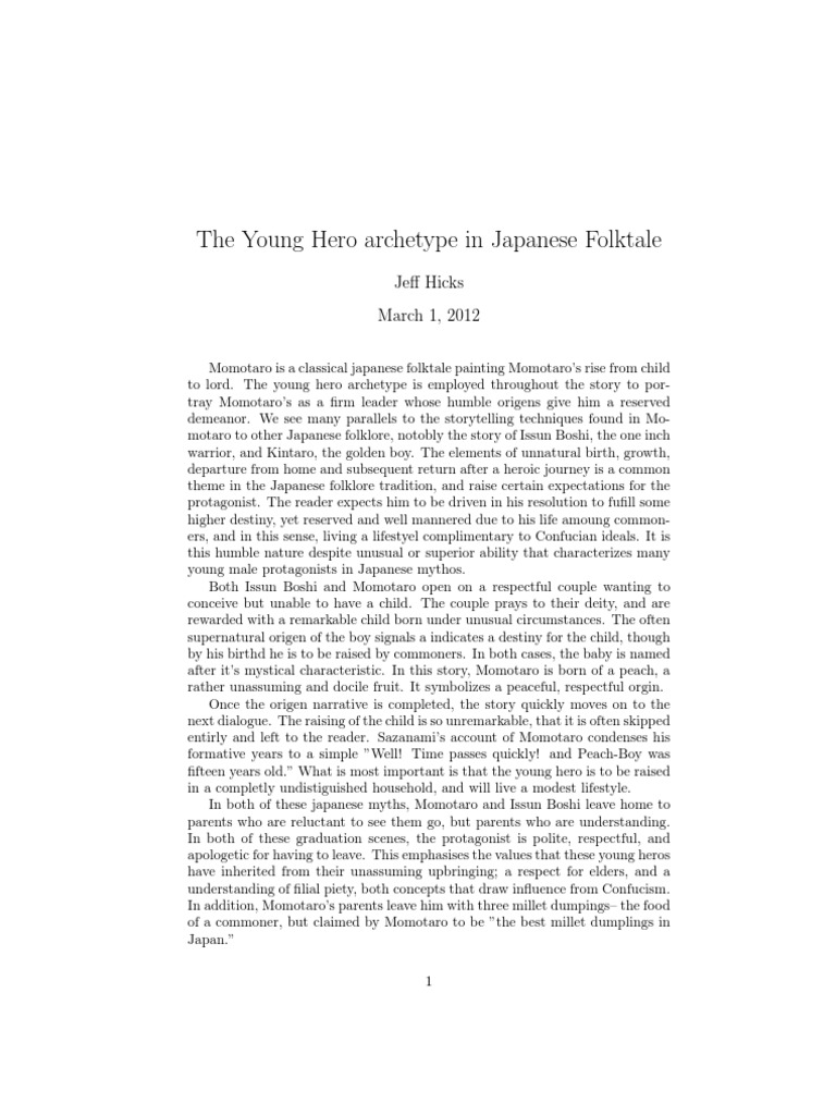 essay about japanese folktale momotaro pdf