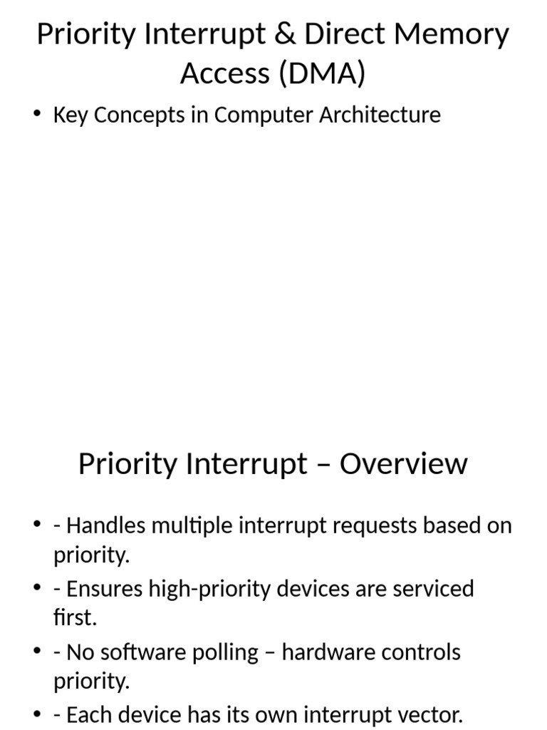 Priority Interrupt DMA | PDF
