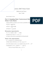 Statistics 202C Study Guide: Part I: Sampling Basic Unstructured Distributions and Monte Carlo Basics