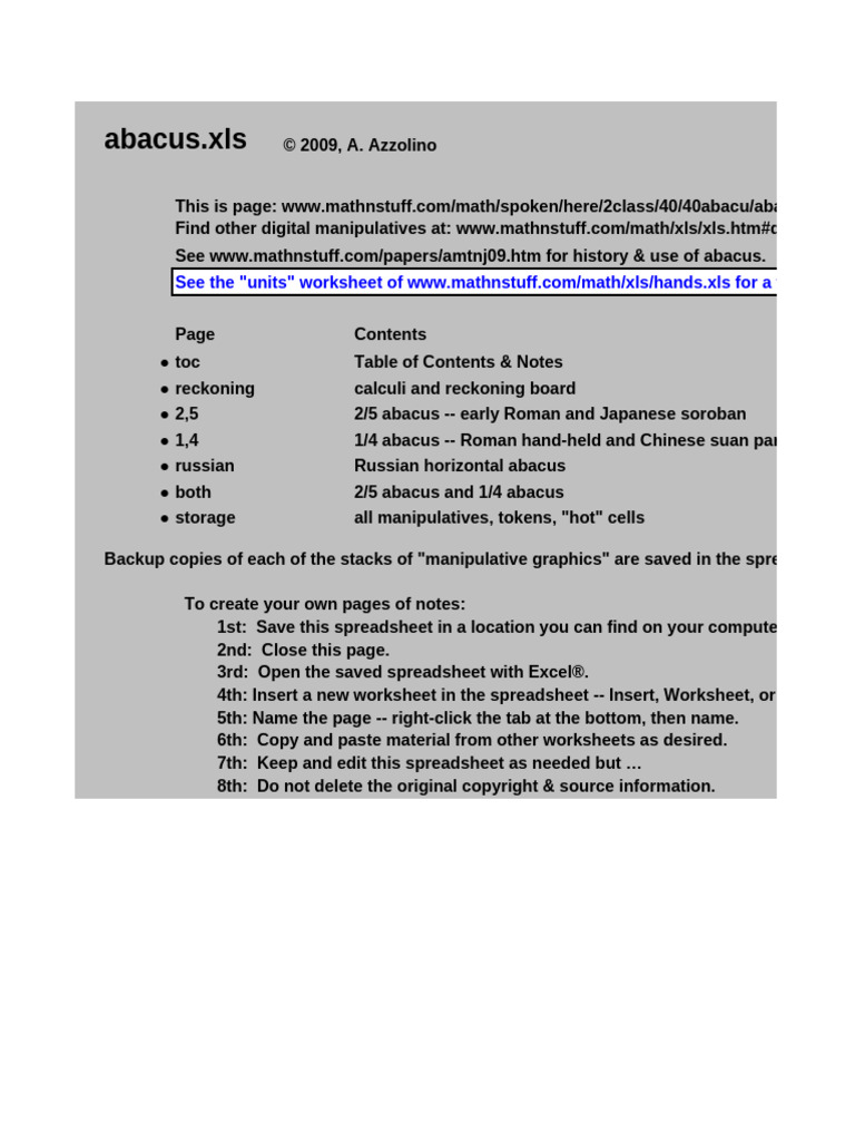 Abacus | PDF | Spreadsheet | Microsoft Excel