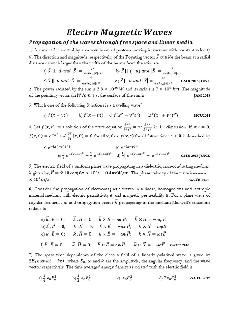 Electromagnetic Wave Propagation Analysis | PDF | Polarization (Waves ...