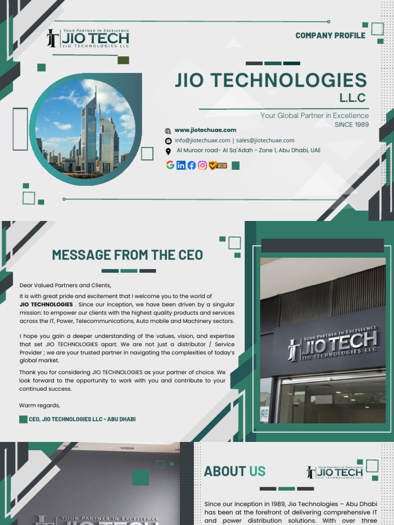 Company Profile Jio Technology | PDF | Cloud Computing | Supply Chain