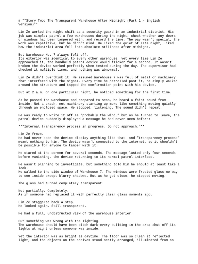 Story1 | PDF | Lighting