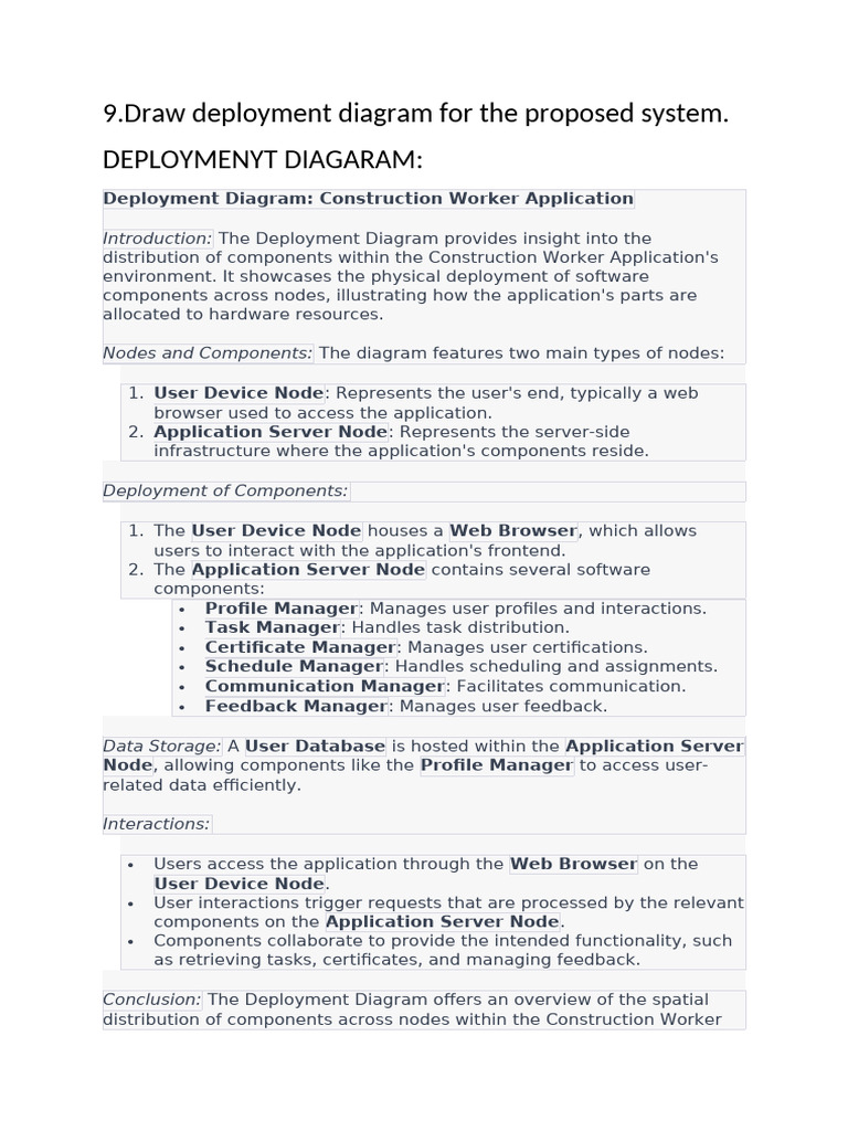 9.draw Deployment Diagram For The Proposed System. Deploymenyt Diagaram ...