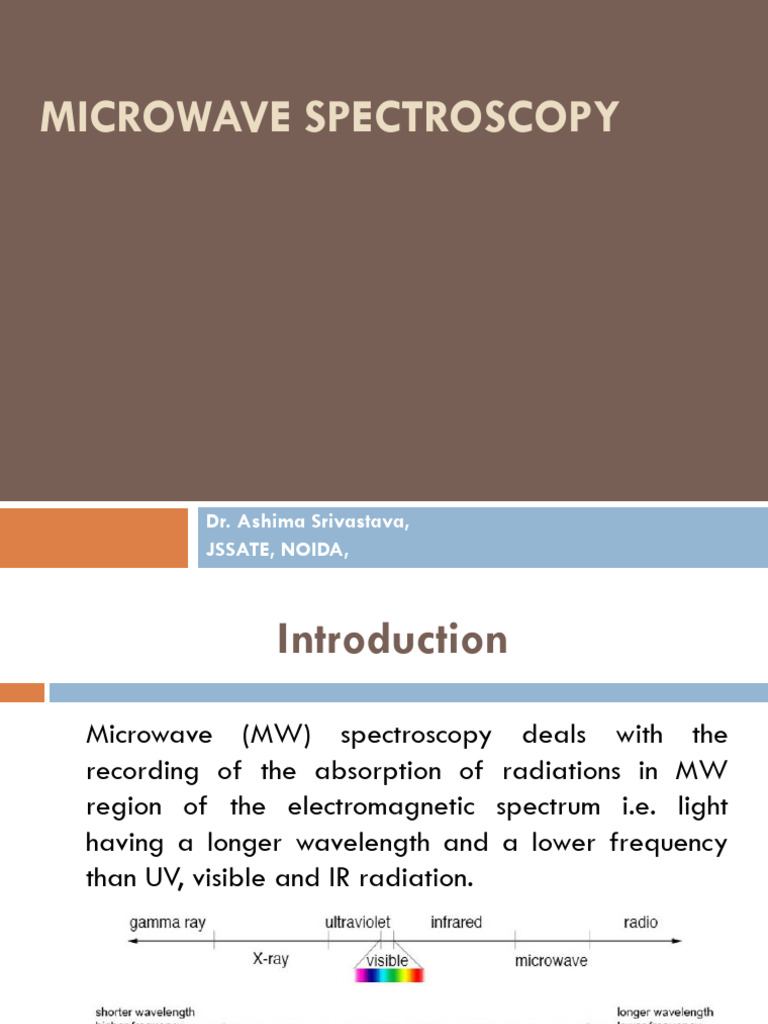 Microwave Spectroscopy Overview | PDF | Electromagnetic Radiation ...