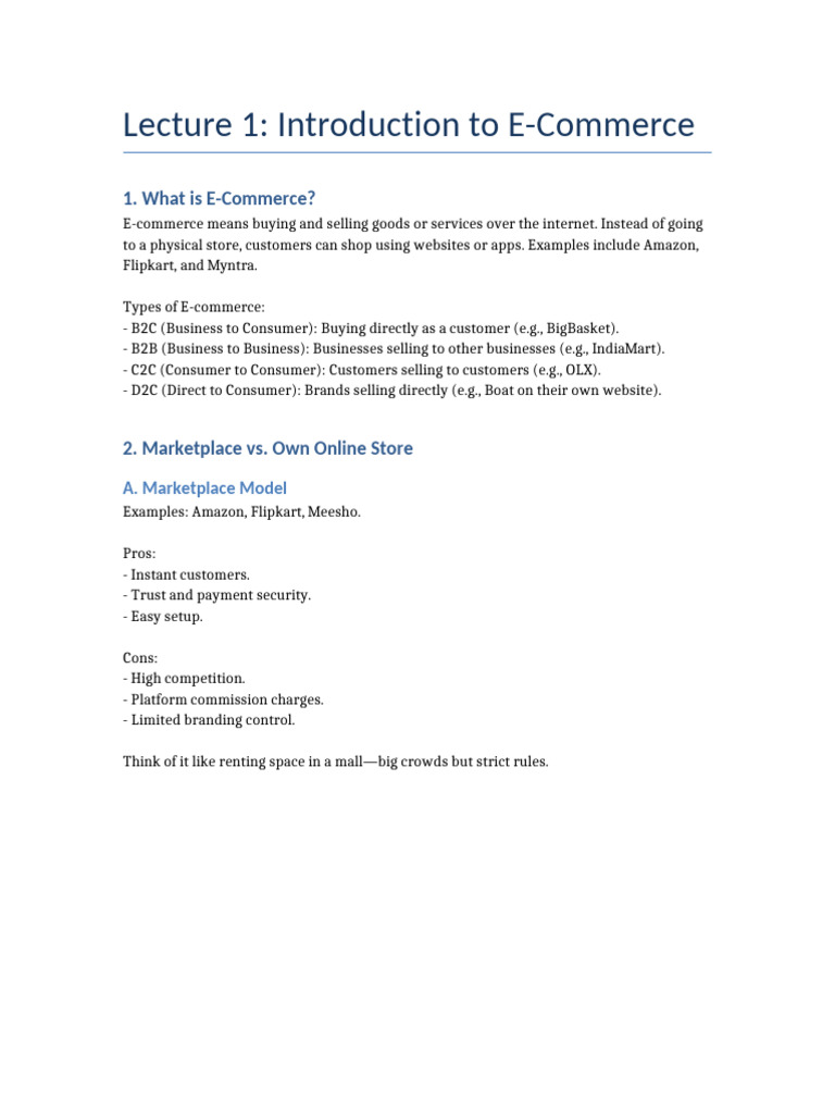 E-Commerce Basics and Product Research Guide | PDF | E Commerce ...