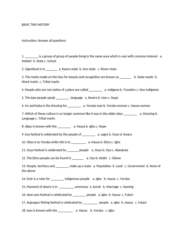 Basic Two History Editing | PDF | Nigeria | West Africa