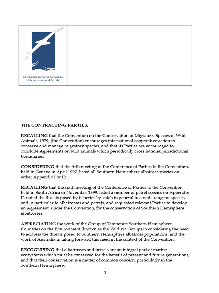 ACAP Agreement MoP6 2018 e | PDF | Ratification | Conservation Biology