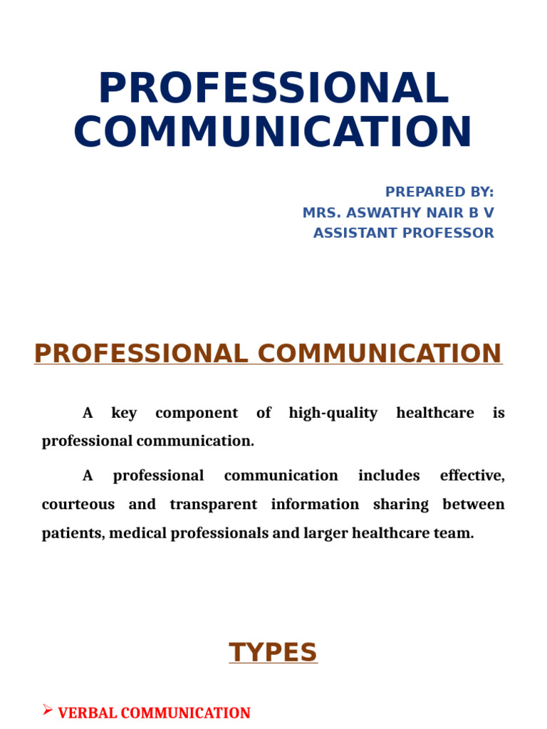 Essential Professional Communication in Healthcare | PDF ...