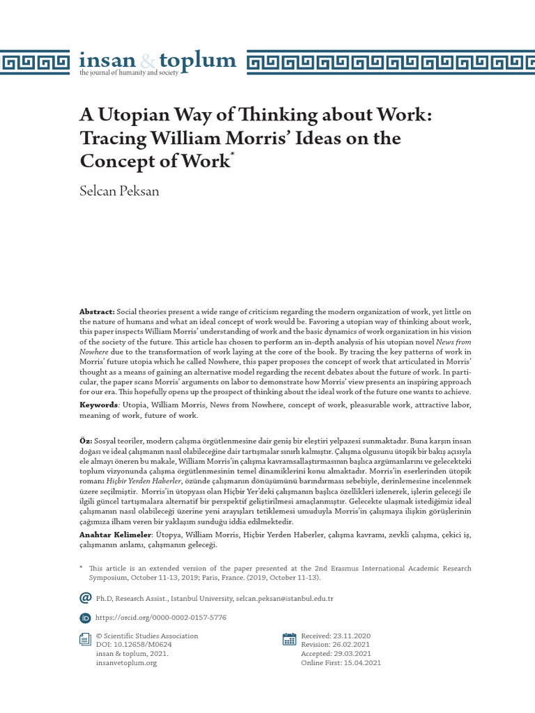 A Utopian Way of Thinking About Work_ Tracing William Morris’ Ideas on ...