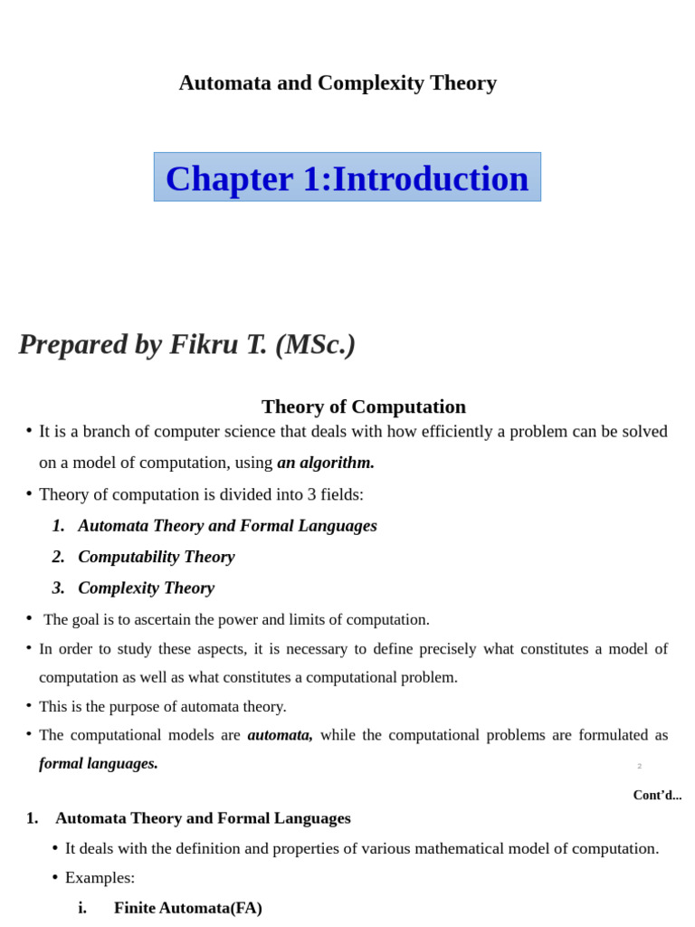 Introduction to Automata Theory | PDF | Automata Theory | Theory Of ...