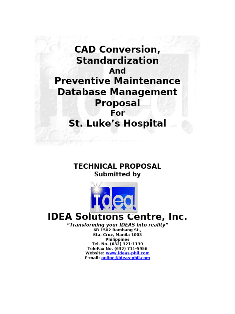 CAD Database Management Proposal for St. Luke's | PDF | Computer Aided ...