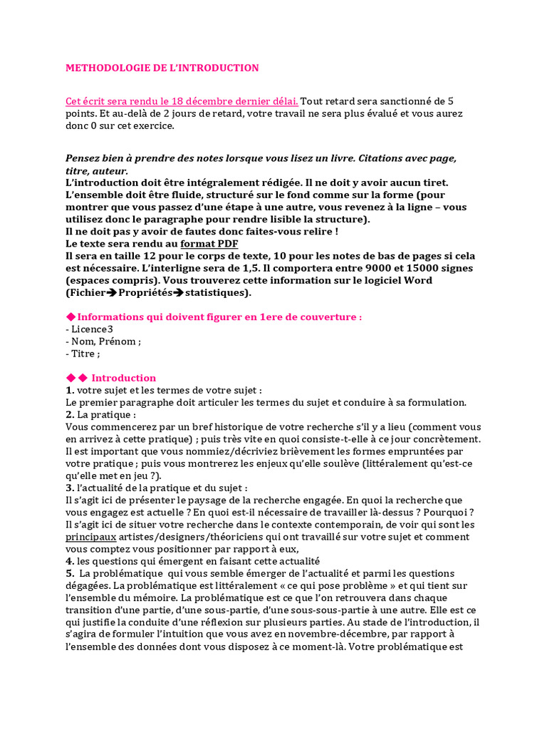 Méthodologie pour Rédaction d'Introduction | PDF | Guillemet | Linguistique