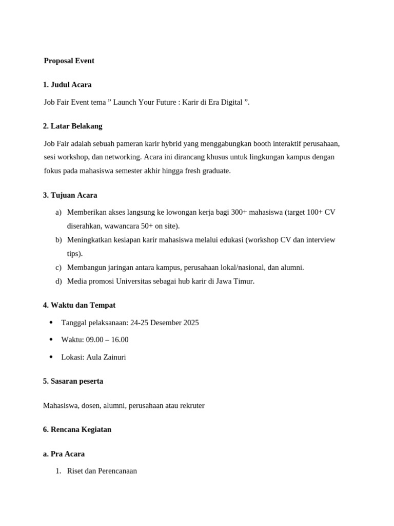 Job Fair 2025: Karir di Era Digital | PDF
