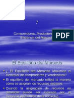 Consumidores, Productores y Eficiencia Del Mercado