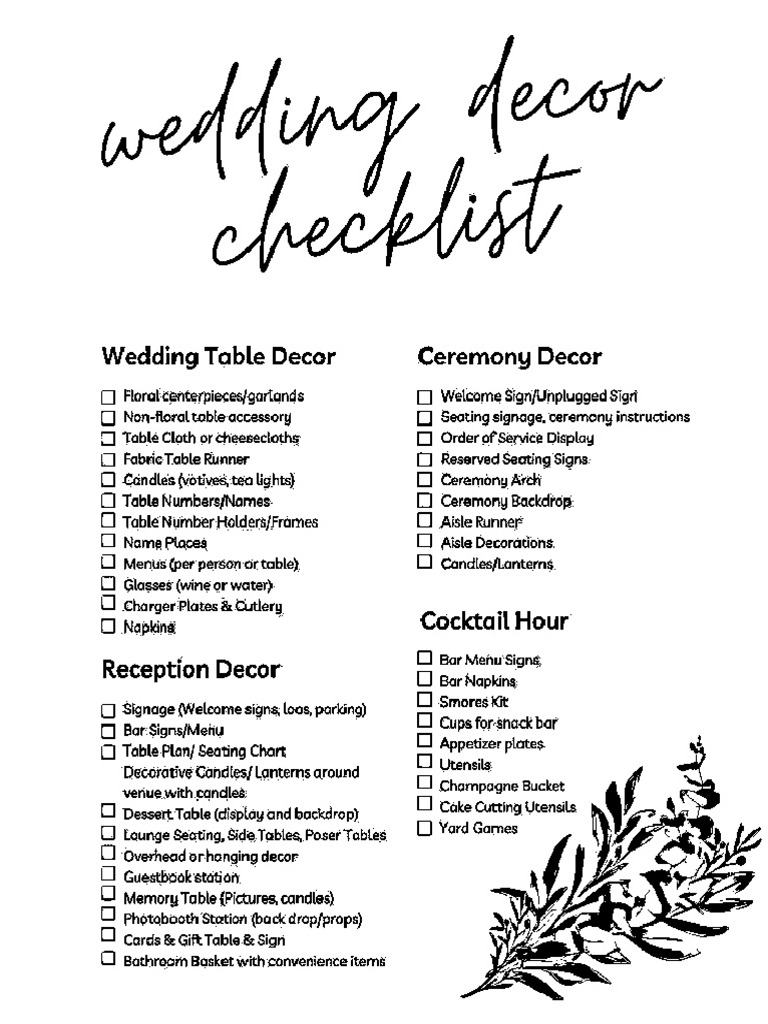 Wedding Table Decor Essentials Guide | PDF