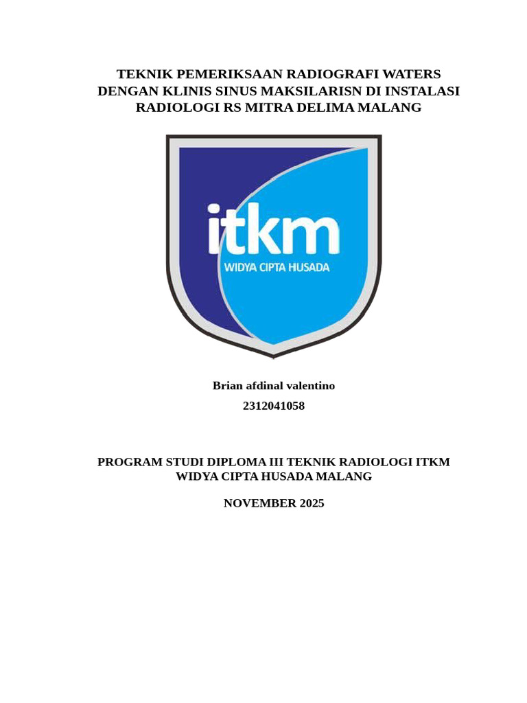 Teknik Foto Waters untuk Sinusitis | PDF