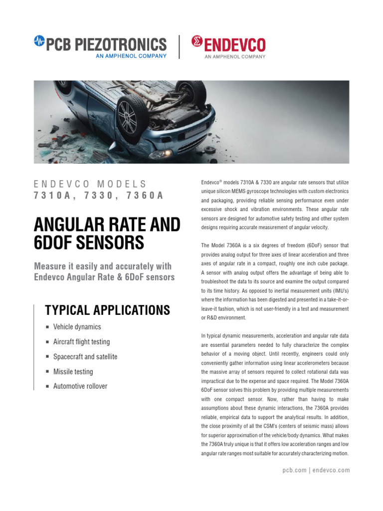 Endevco Angular Rate & 6DoF Sensors | PDF | Inertial Navigation System ...
