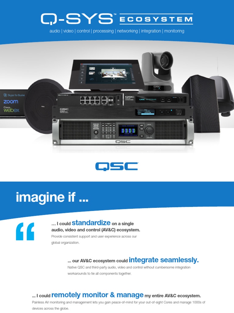 Q-SYS Ecosystem: Integrated AV Solutions | PDF | Loudspeaker ...