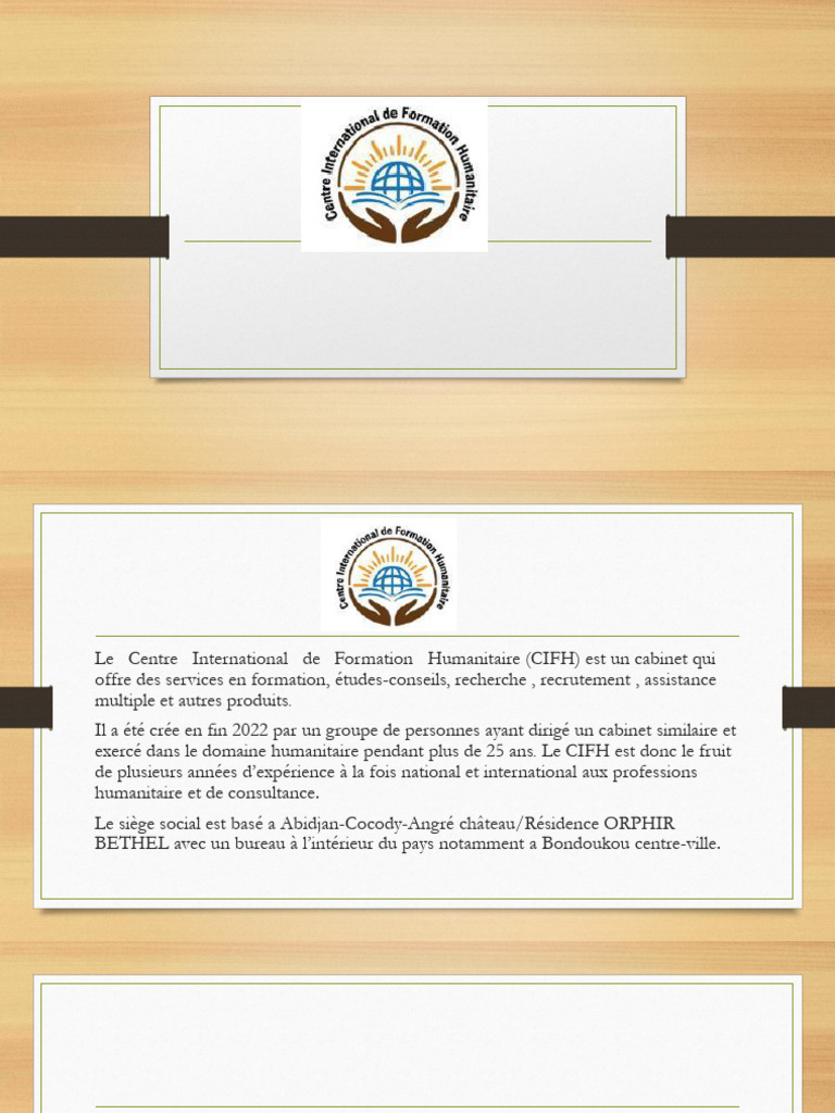 Formation et Conseil Humanitaire CIFH | PDF | Recrutement | Psychologie