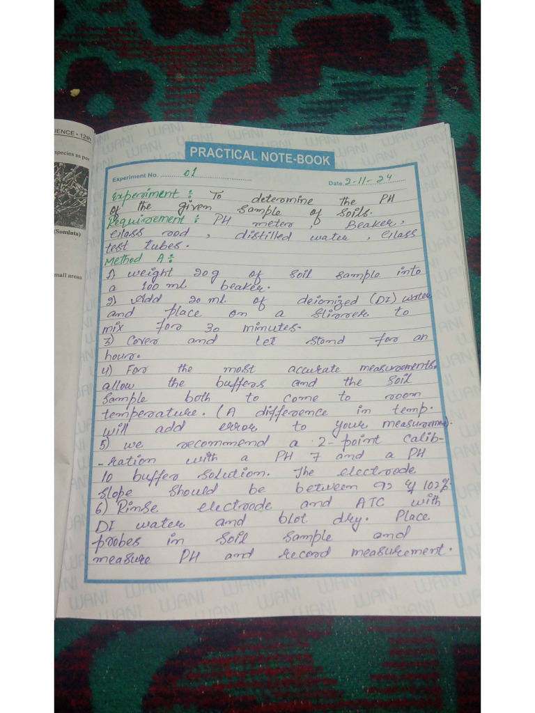 Class 12th Environment Science Practical 2024..... Written by Zainab ...