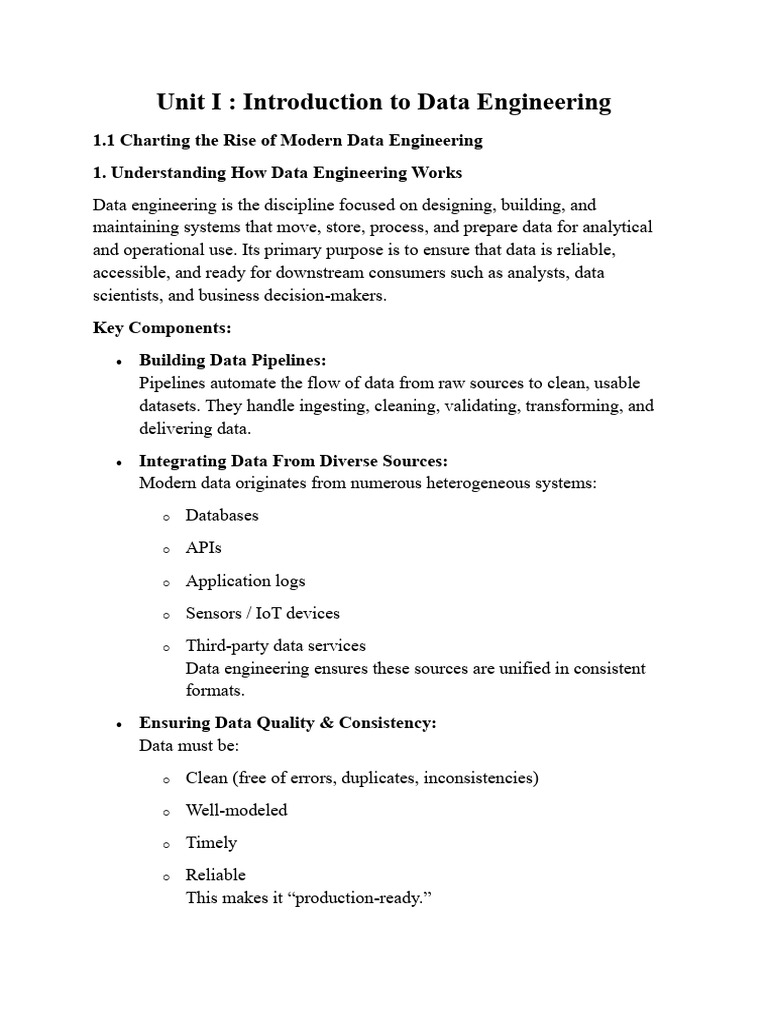 Introduction to Data Engineering Basics | PDF | Cloud Computing | Data ...