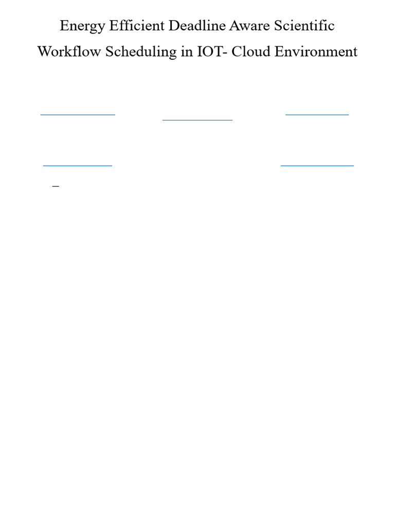 Energy Efficient Deadline Aware Scientific | PDF | Scheduling ...