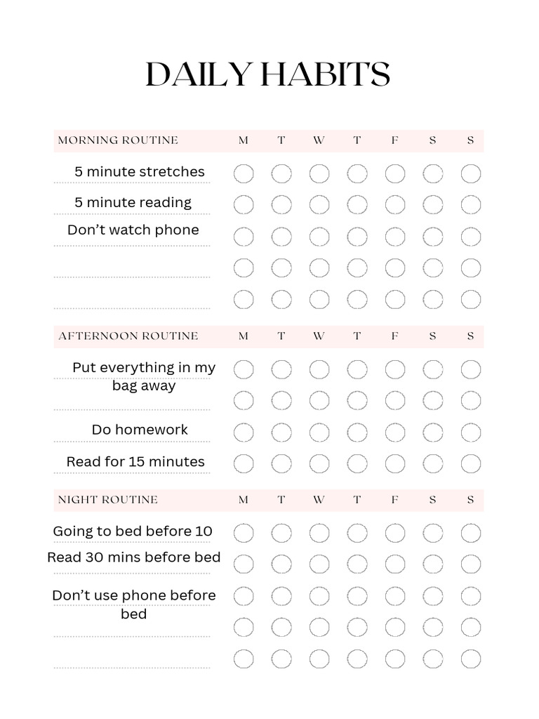 Daily Routine for Better Sleep | PDF