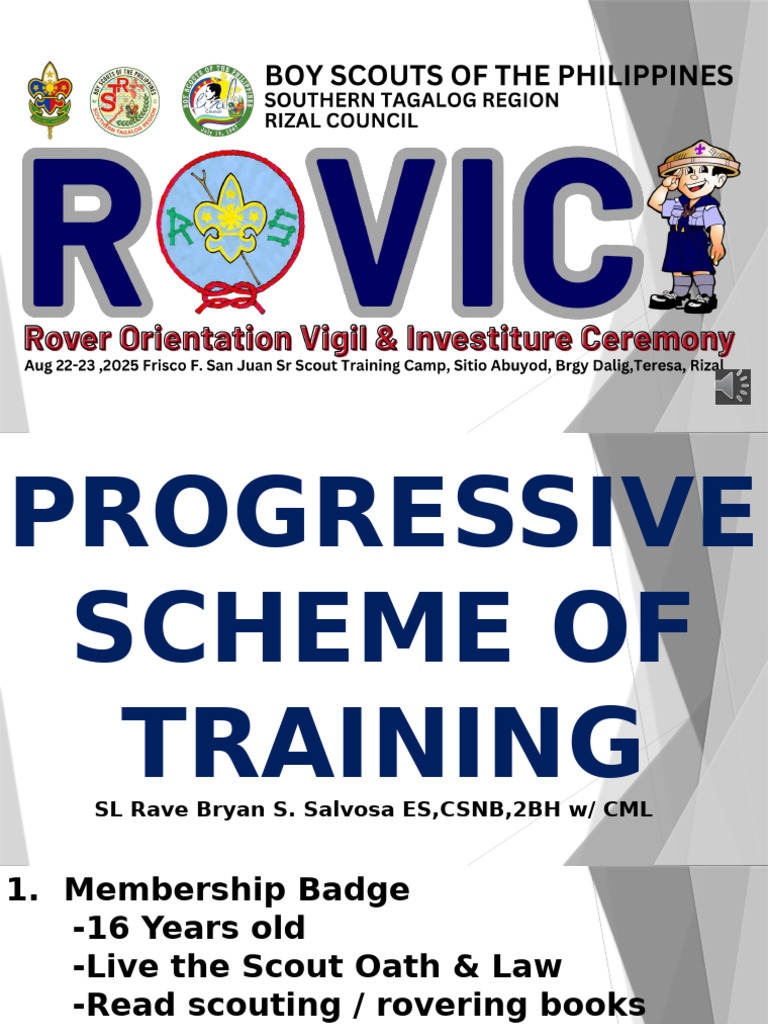 Rover Scout Training Progression Guide | PDF