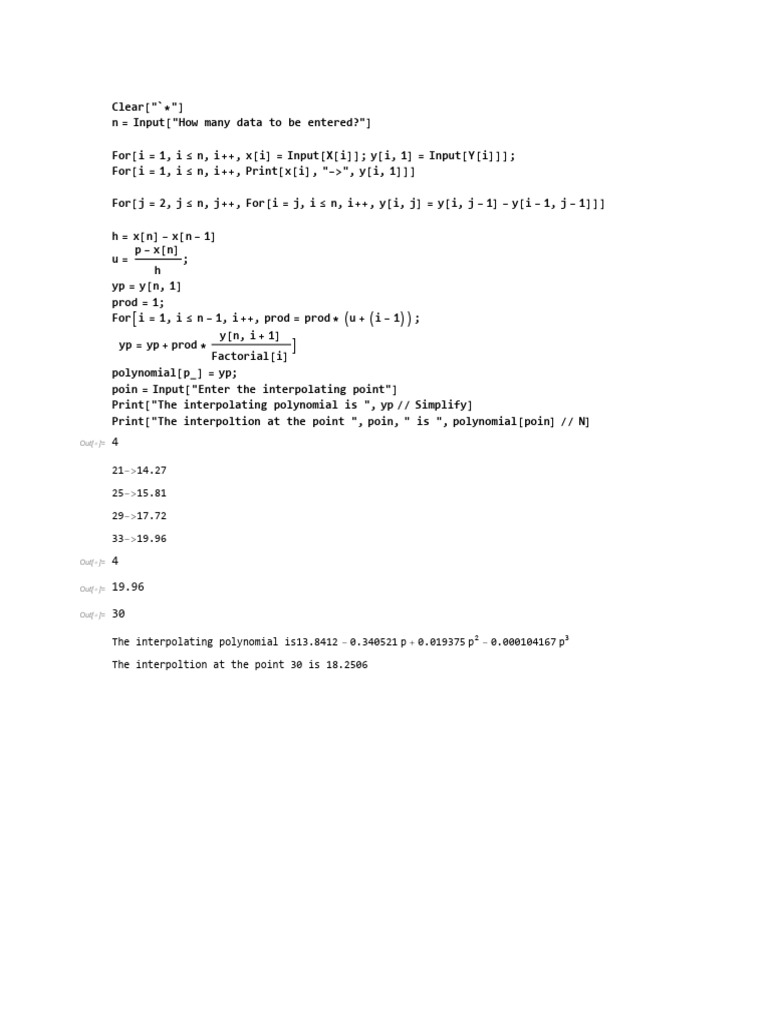 Newton Backword | PDF