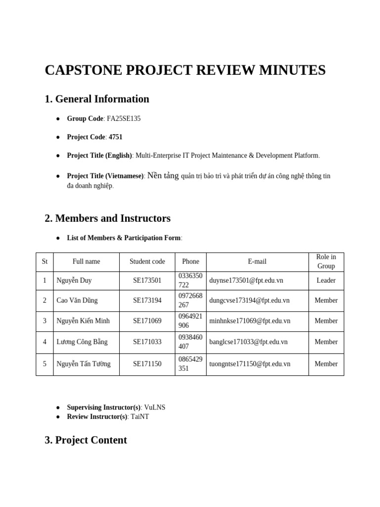 Multi-Enterprise IT Project Review Minutes | PDF | Computing