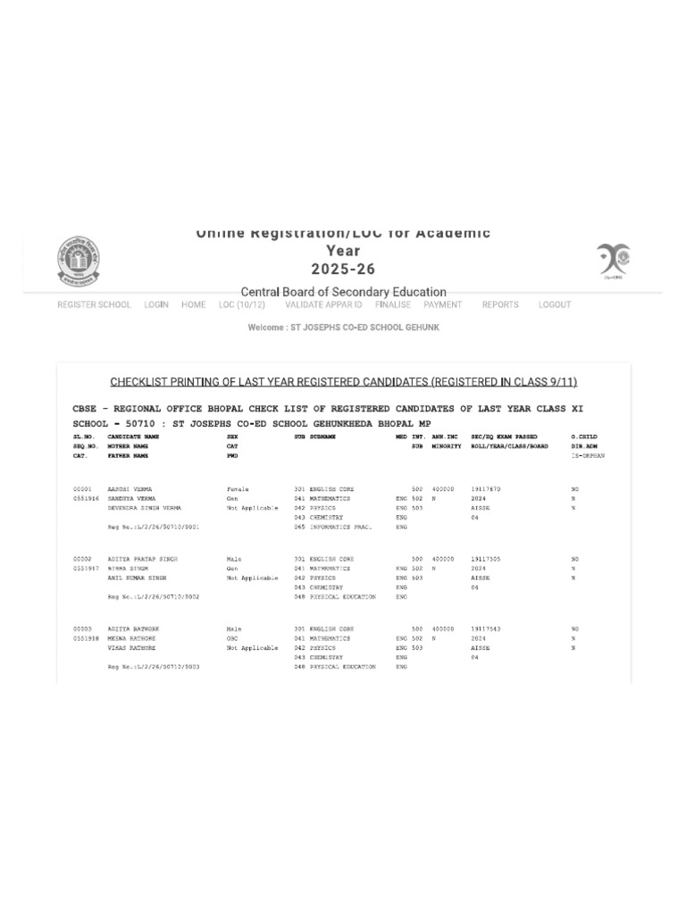 Class XII LOC Firstp37 | PDF