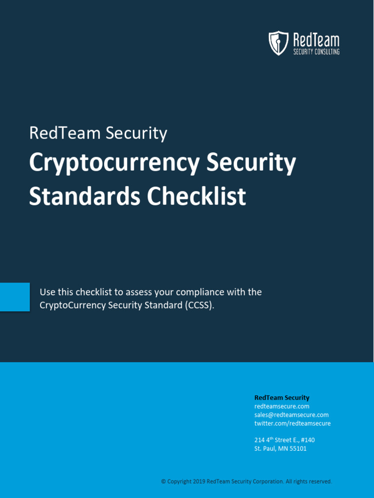 Cryptocurrency Security Checklist | PDF | Key (Cryptography) | Security