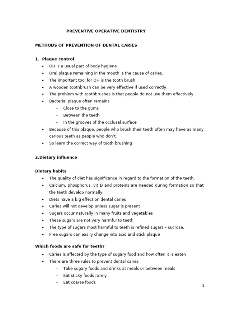 Preventing Dental Caries: Key Methods | PDF | Human Tooth | Tooth Enamel