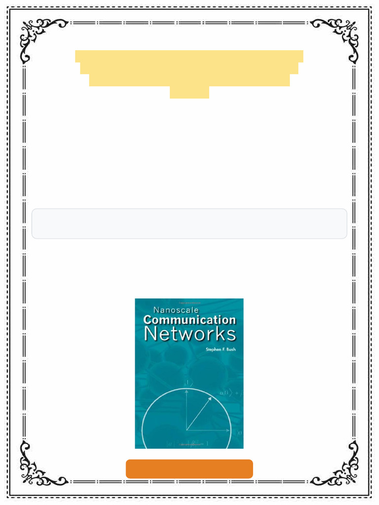Nanoscale Communication Networks Nanoscale Science and Engineering 1st ...