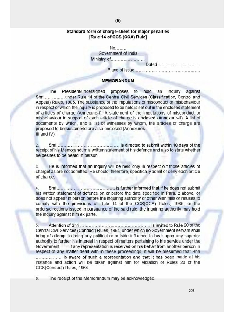 Major Penalty Charge-Sheet Template | PDF | Justice | Crime & Violence