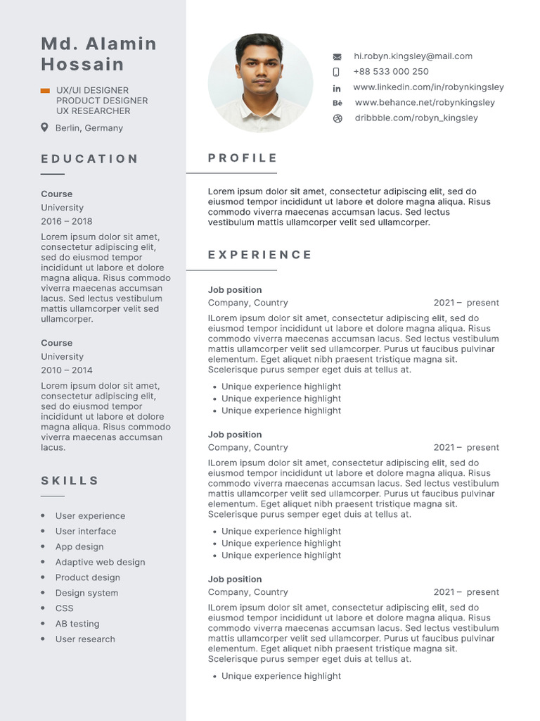 CV - Resume Template (Community) | PDF | Software | Computing