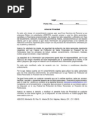 Machote, Aviso de Privacidad