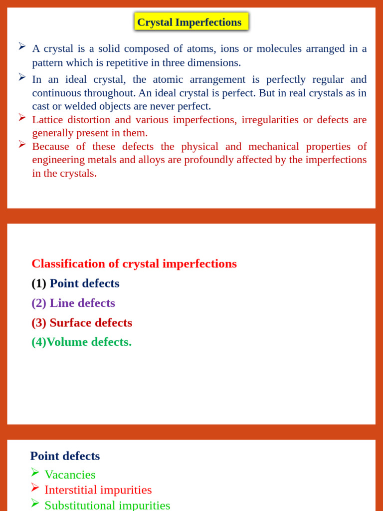 Understanding Crystal Imperfections | PDF | Dislocation ...