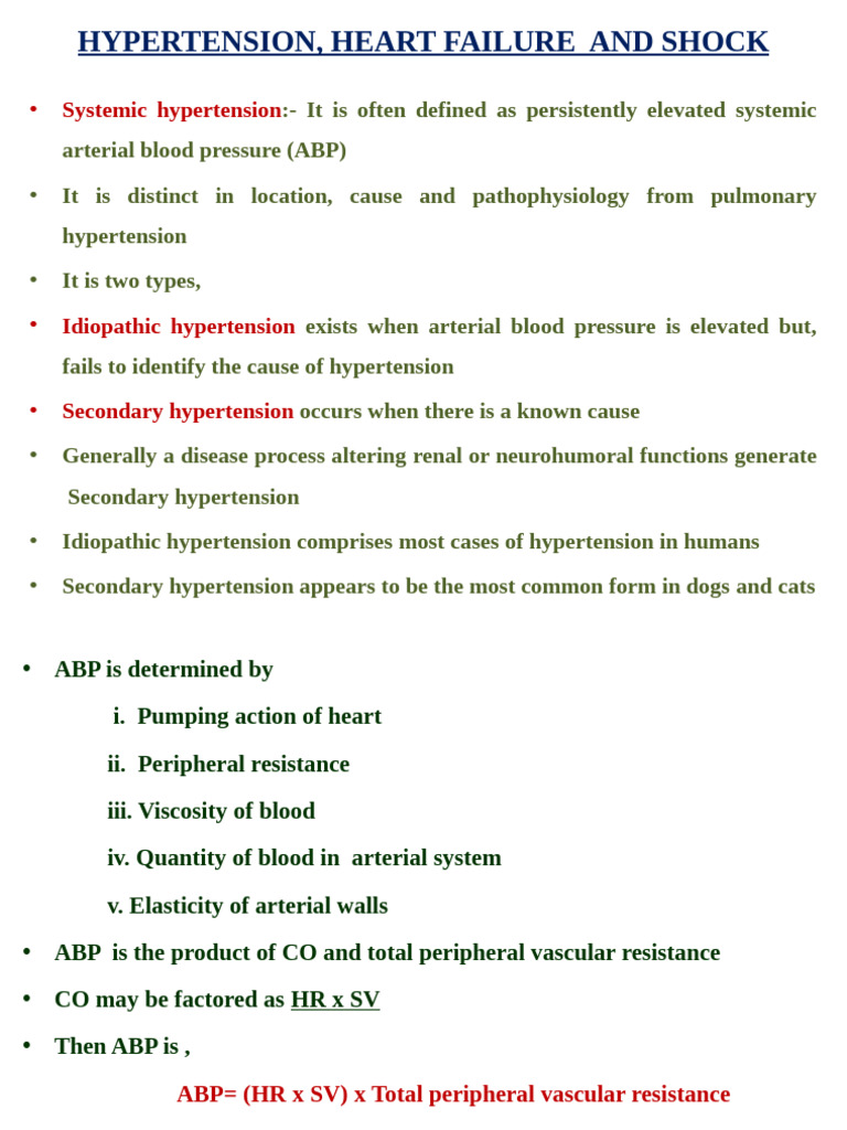 Understanding Hypertension and Heart Failure | PDF | Shock (Circulatory ...