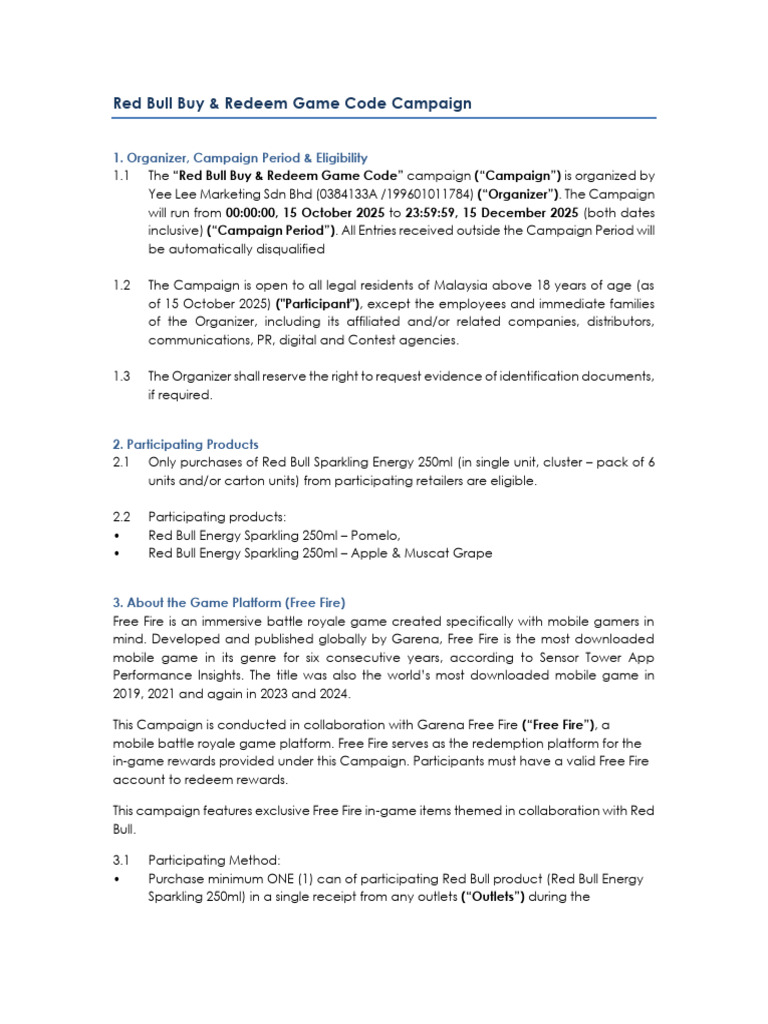 Red - Bull - TNC - With - FreeFire (iDST) - Draft (12.09.25) | PDF