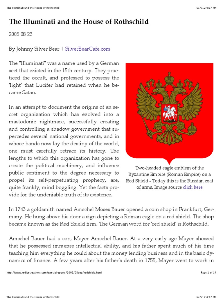 The Illuminati and The House of Rothschild PDF Rothschild Family