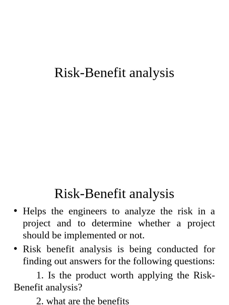 Risk-Benefit Analysis in Engineering Projects | PDF | Risk | Safety