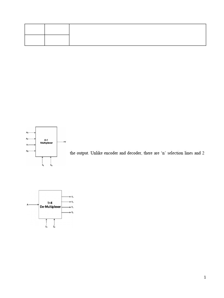 Multiplexer & Demultiplexer Design Guide | PDF | Computer Engineering ...