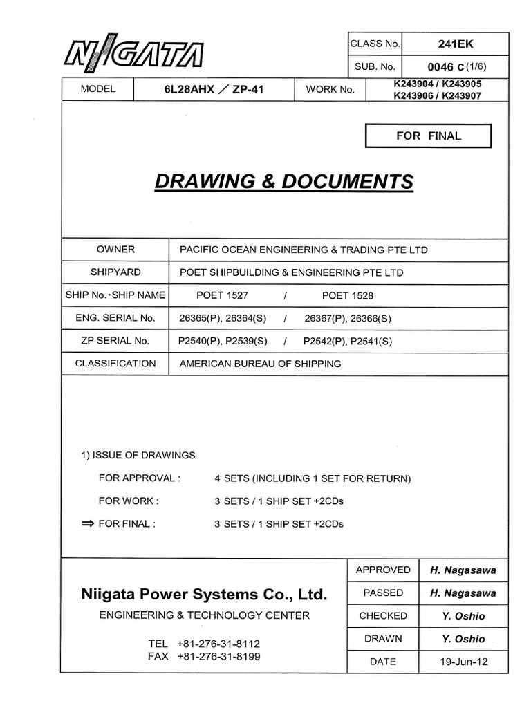 01 Drawing & Documents 241ek-0046c | PDF