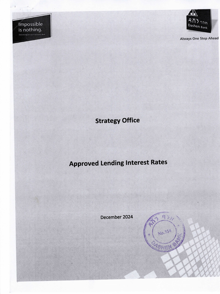 Revised Lending Interest Rate As of December 2024 | PDF