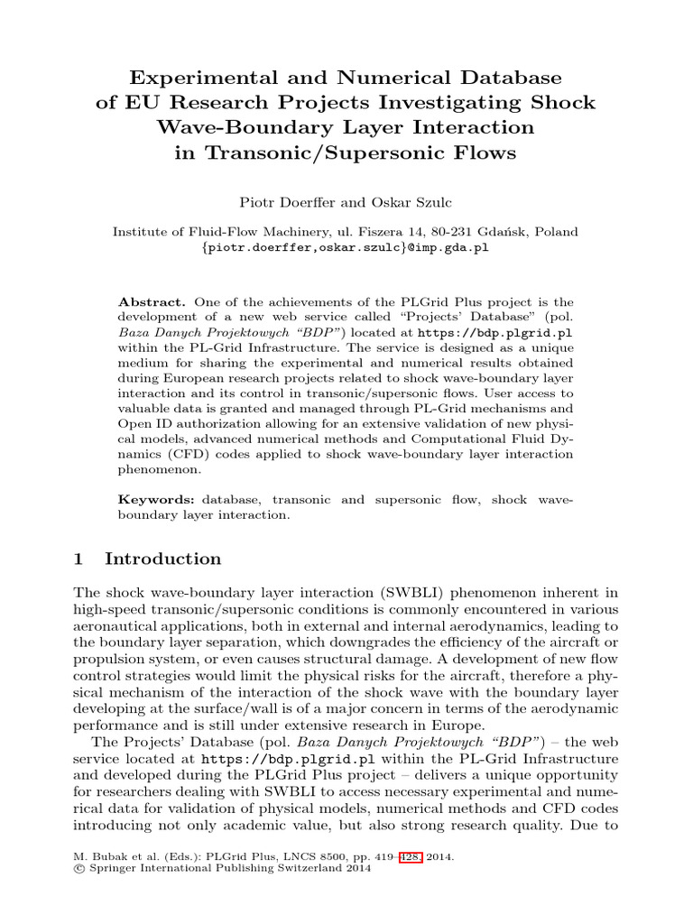 Experimental and Numerical Database of EU Research Projects ...